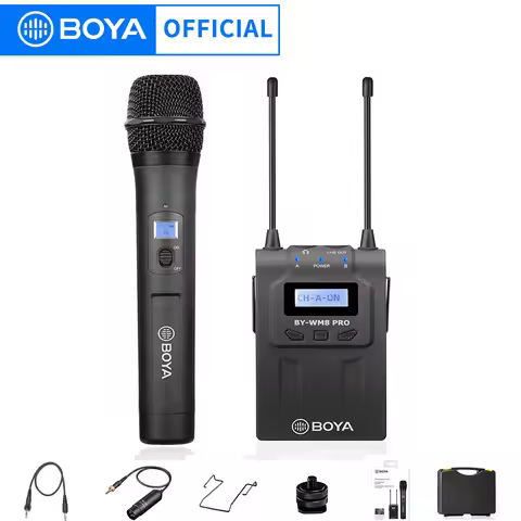 Professional UHF Handheld Wireless Microphone Set BOYA BY-WM8 PRO K3 for iphone android Camera Inter