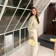 Korean Genuine Direct Mail Atelier de LUMEN Yooner Same Style Pleated Cloud Bag Cowhide Portable Mes