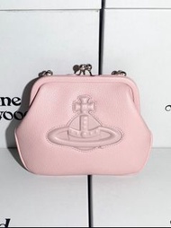 Vivienne Westwood 西太后 粉色荔枝紋浮雕包包