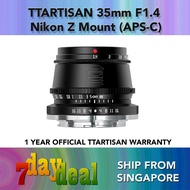 TTartisan 35mm f/1.4 APS-C Manual Prime Lens (Nikon Z) (35 f1.4 1.4)