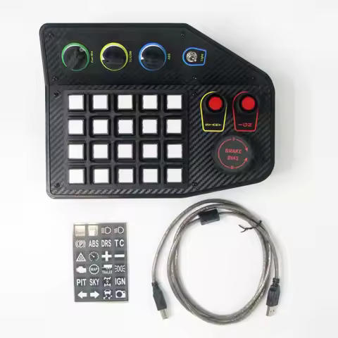 PC Racing Games Multi-Function Button Box Center Control Box Driver-Free Plug & Play for ETS for Moz