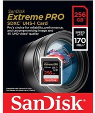 SanDisk 256GB 256G Extreme PRO 170MBs SDXC SDHC SD 4K 記憶卡