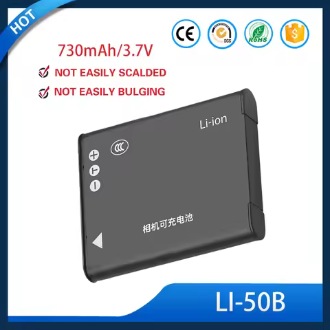 Replacement Battery LI 50B 3.7V 730mAh High Capacity Li ion for Olympus TG850 SP820 VR350 Digital Ca