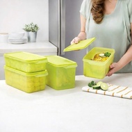 Tupperware Stak N Stor Cooler Storage Set 4 Boxes 3.1L 2.2L 1.3L Convenient Cooler Compartment - Miu
