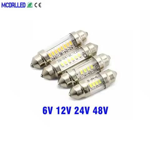 Mcdrlled 6v 12v 24v C5w Led C10w Bulb Festoon Car Interior Dome Lamp License Plate Reading Light 31m