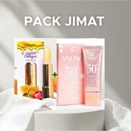 [NEW] DHERBS Combo Set Jimat Snow Tinted Sunscreen Dan Lipstick Collagen