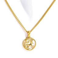 Zodiac Shell Coin Necklace (NL-019G1~G12)