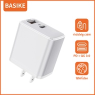 Basike หัวชาร์จเร็ว 38W อแดปเตอร์ชาร์จ adapter iphone หัวชาร์จไอโฟนแท้ fast charger เต้าชาร์จเร็ว charger type c ปลั๊กชาร์จ usb PD20W+QC18W  for iPhone 13 12 Max Pro iPad For Xiaomi  Samsung Charger