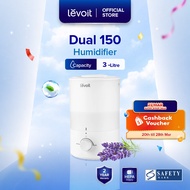 Levoit Humidifier Dual 150 Ultrasonic Cool Mist | Aroma Diffuser | Night Light | 2 Years Warranty