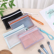 New Nylon Mesh Makeup Bag with Dopamine Mesh Storage Small Bag
