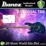Ibanez GRX70QAL Left Handed Electric Guitar Poplar Body Maple Neck - Transparent Blue Burst (GRX70QAL TBB)