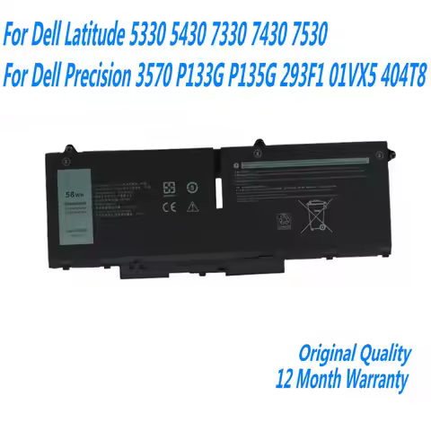 FK0VR Laptop Battery For Dell Latitude 5330 5430 7330 7430 7530 For Dell Precision 3570 P133G P135G 