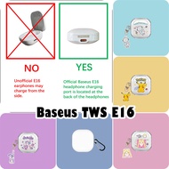 【imamura】For Baseus TWS E16 Case Earphone Case Cartoon Fresh Pattern Soft Silicone Casing