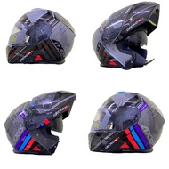 Axxis Helmet Flip Up Gecko SV Epic HELMET FULL FACE FLIP UP DOUBLE VISOR