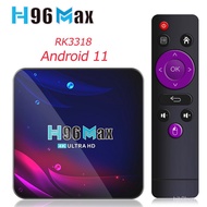 H96 Max V11 Android 11 TV Box RK3318 4K BT4.0 Smart TV Box 2.4G 5G Dual Wifi Android 11 Set Top Box 2G16G PK H96 mini