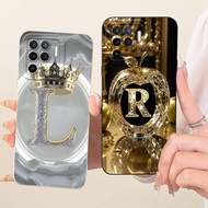 For Oppo A94 4G Case CPH2203 Luxury Letters Fashion Crown 2D Painted Casing For A94 Oppo A 94 4G