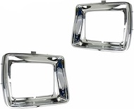 I-Match Auto Parts Driver and Passenger Side Headlamp Door Bezel Replacement For 1978-1979 Ford F-Se