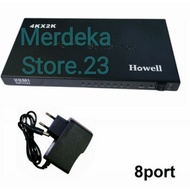 New Original Howell 8 Port HDMI Splitter ~ 4KX2K HDMI SPLITTER 8 PORT