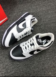 全新正品Nike Dunk"Reverse Panda" 反轉熊貓 皮革復古 低幫板鞋 男女同款 白黑