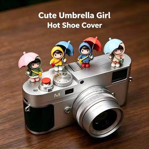 Cute Umbrella Girl Hot Shoe Cover for Leica Q2 Fuji X100V X-T5 Sony ZV-1 Canon EOS R5 Nikon Z5 Camer