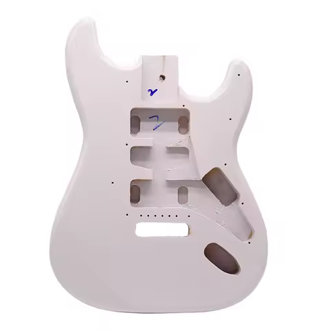 Electric Guitar Body Gloss White for DIY Fender ST Strat Guitar Accessory Poplar HSH
