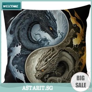 17.72x17.72In Handicraft Embroidery Yarn Pillowcase with Zip Cushion Cross Stitch Creations Taiji Do