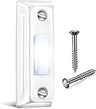 Dreyoo Doorbell Push Button, Heavy Duty Metal Door Bell Wired Button Cool White LED Lighted Up Wall Mounted Door Bell Push Buttons for Home, Universal Garage Door Opener Switch (White)