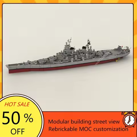8020PCS MOC USS Missouri BB-63 The Lowa-class Battleships Building Blocks Maritime Cruisers Model As