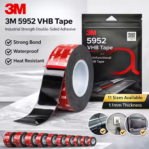 Original 3M 5952 VHB Double Sided Tape Strong Adhesive Foam Tape 1.1mm Thickness Waterproof Heat Res