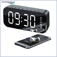 AMAZ A18 Portable Wireless Speaker Clock Stereo Speaker With LED Screen FM Radio Dual Alarm Clock For Indoor Outdoor