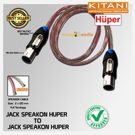 KITANI 2X120 - Kabel audio / kabel speaker transparan Jack Speakon HUPER to Jack Speakon HUPER -