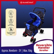Sweet Heart Paris ST49v2 Upgraded 2 Way Push Reversible Handlebar Baby Stroller with 15KG Shopping B