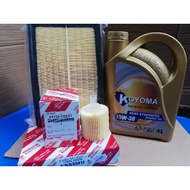 TOYOTA CAMRY 2.5 HYBRID ACV50 OIL FILTER + AIR FILTER + KOYOMA 5W30 SEMI SYNTHETIC ENGINE OIL