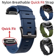 26mm 22mm Easy Replace Quick Fit Strap Nylon Breathable Sports Band For Garmin Fenix 7 7X 6 6X Pro 5 5X Plus 3 3HR 2 Instinct 2 2X