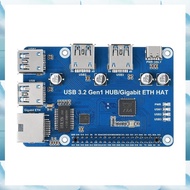 [W F S B]  for  USB 3.2 Gen1 HUB Gigabit ETH HAT Expansion Board USB 3.2 Gen1+1000M ETH Ports for  4