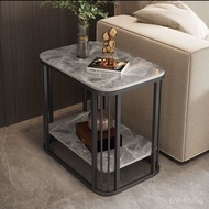 Corner Side Table Rock Slab Rectangular Side Table High-End Modern Minimalist Sofa Light Luxury Side