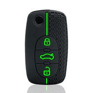 Silicone Keychain For Audi A1 B6 A6 C5 A4 B5 TT 8N A2 A3 Cover Organizer Key Shell Car Key Case Fold