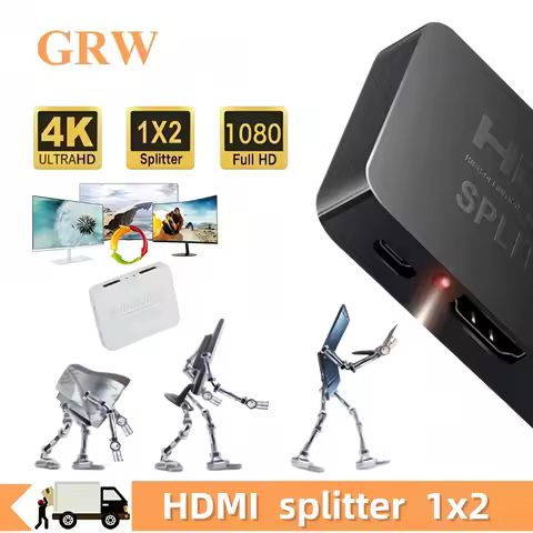 1080p 4K HDMI Splitter Full HD HDMI Switch Switcher HDMI Splitter Converter 1 Input 2 Output Dual Di