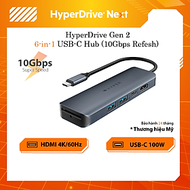 HUB chuyển đổi HyperDrive Next 6 IN 1 Port USB-C Hub - Truyền tải dữ liệu nhanh, hỗ trợ màn hình 4K6