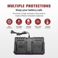 Pinsen Makita 21V Battery Charger 3A Dual Port Multi-Purpose Battery Charger for Drills with Battery