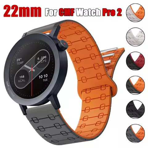 Magnetic Sports Strap for CMF Watch Pro 2 3 Soft Silicone Bracelet for CMF Watch Pro 3 22mm Replacem