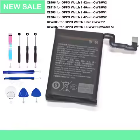 Smart Watch Battery for OPPO Watch 41MM XE906 Watch 2 46mm XE910 42mm XE204 XE203 42mm BLW007 Watch3