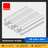 DBASIX - Aluminum Profile / 120x40 Aluminum Extrusion Profile / P8 120x40S L Slot 8 Aluminum Profile
