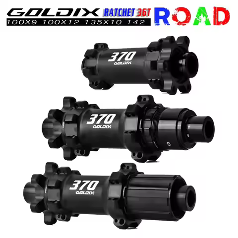 GOLDIX R370 28H Ratchet 36T Gravel Road bicycle hub 6-Bolt Disc Brake XDR/HG QR 135mm THRU AXLE 142m