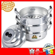 3 Layer Aluminium Steam Pot 32cm - 40cm - [32CM / 34CM / 36CM / 38CM / 40CM] periuk kukus kucing alu