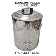 Panci Stainless 50 cm/Oblong/Tong Air/Dandang/Panci Air/Tong Bubur/Dandang Kukusan Ukuran Besar/Panc