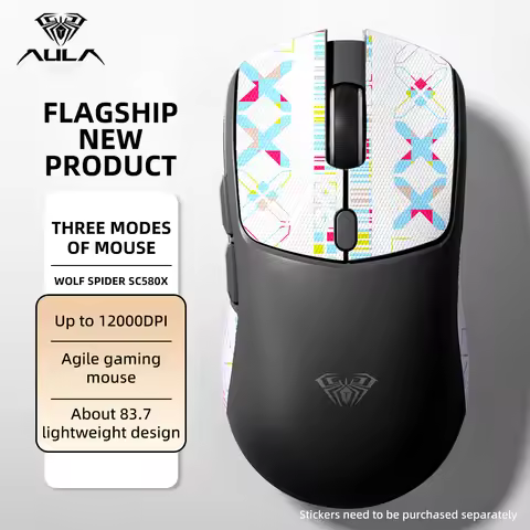 AULA SC580X Wireless Gaming Mouse Bluetooth/2.4G/Wired 3 Mode W/ 12000 DPI PAW3325 Sensor 500mAh Bat
