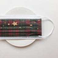 【無藏】聖誕格紋/成人醫療口罩/5入裝/10入盒/雙鋼印