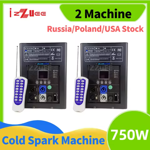 0 Tax Ti Powder 750W Cold Spark Firework Machine Wedding Celebration Flightcase Remote Control Spark