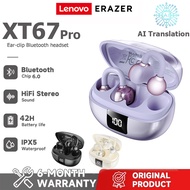 【6-Month Warranty】Lenovo ERAZER XT67 Pro  Ear Clip AI Translation Headset Bluetooth 6.0 Dolby Atmos 